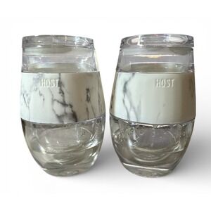 HOST Wine Freeze Cooling Cups-‎ 2 Insulated Wine Tumblers + 2 Lids- Freezing Gel